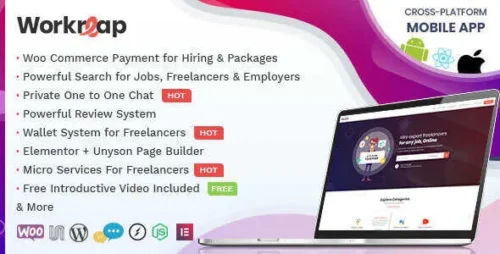 Workreap Theme GPL v3.0.2 – Freelance Marketplace and Directory WP Websites